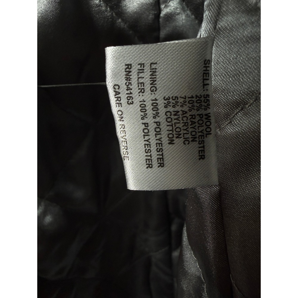 Calvin Klein Womens Black Wool Blend Hooded Toggle Coat Jacket XS - Picture 6 of 12